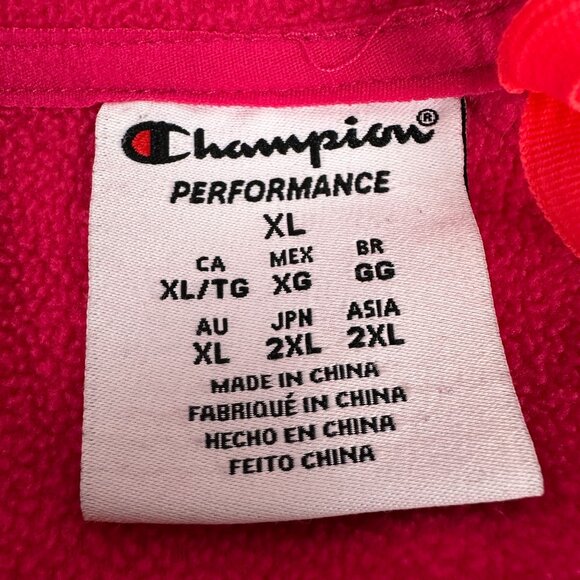 Champion Performance Size XL Womens Pink Bonded Micro Fleece Jacket Hood - Picture 3 of 6